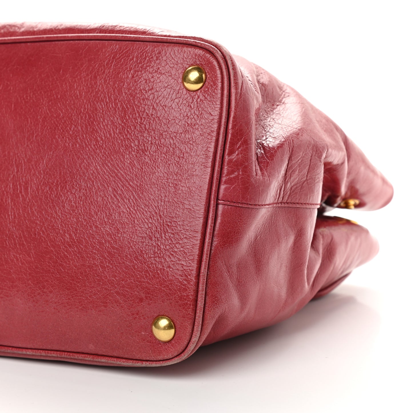 Nappa Matelasse Tote Red