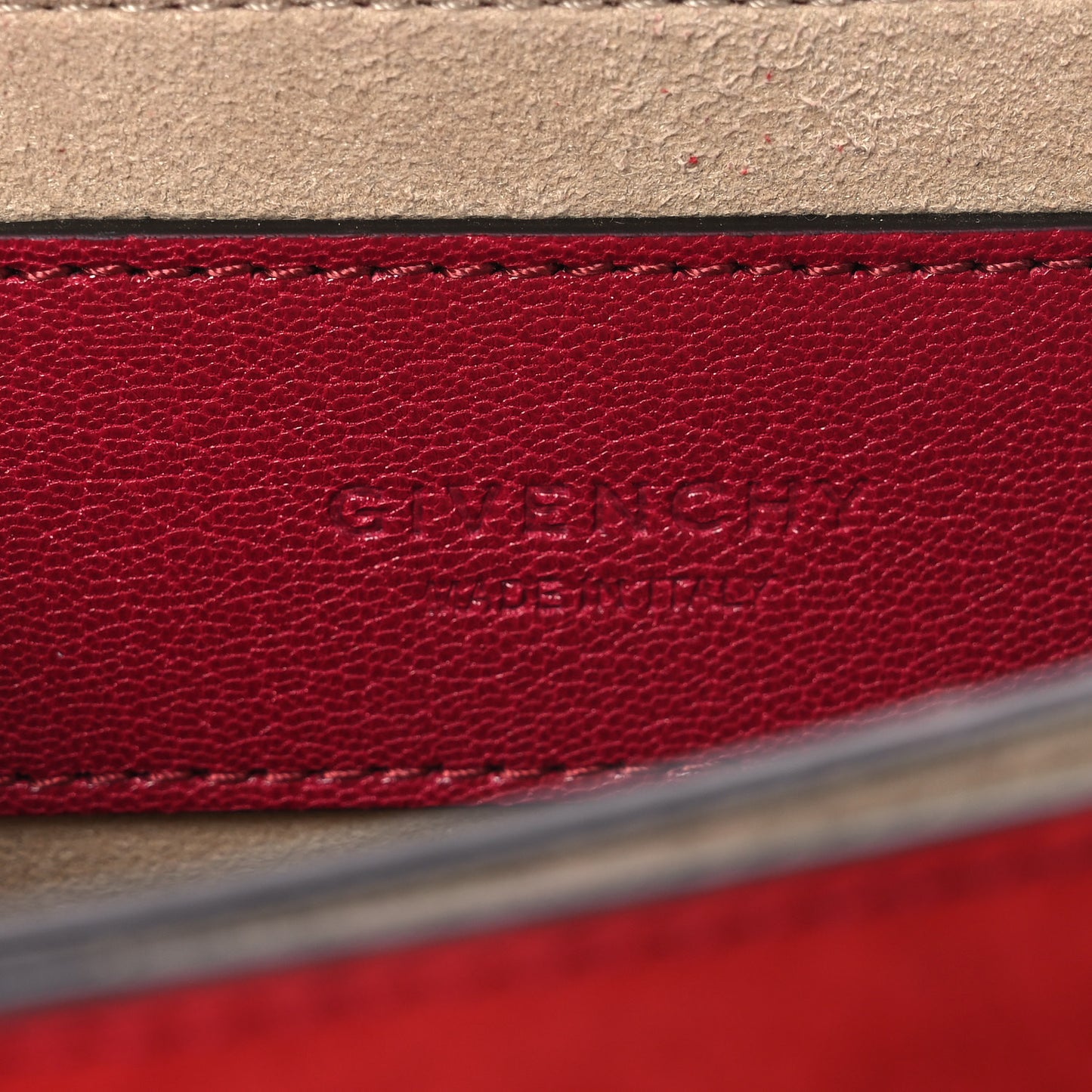 Goatskin Mini GV3 Shoulder Bag Cherry Red