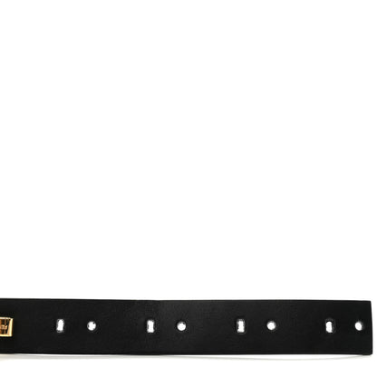 Versace X FENDI Calfskin Fendace Logo Belt 100 40 Black 3 of 8