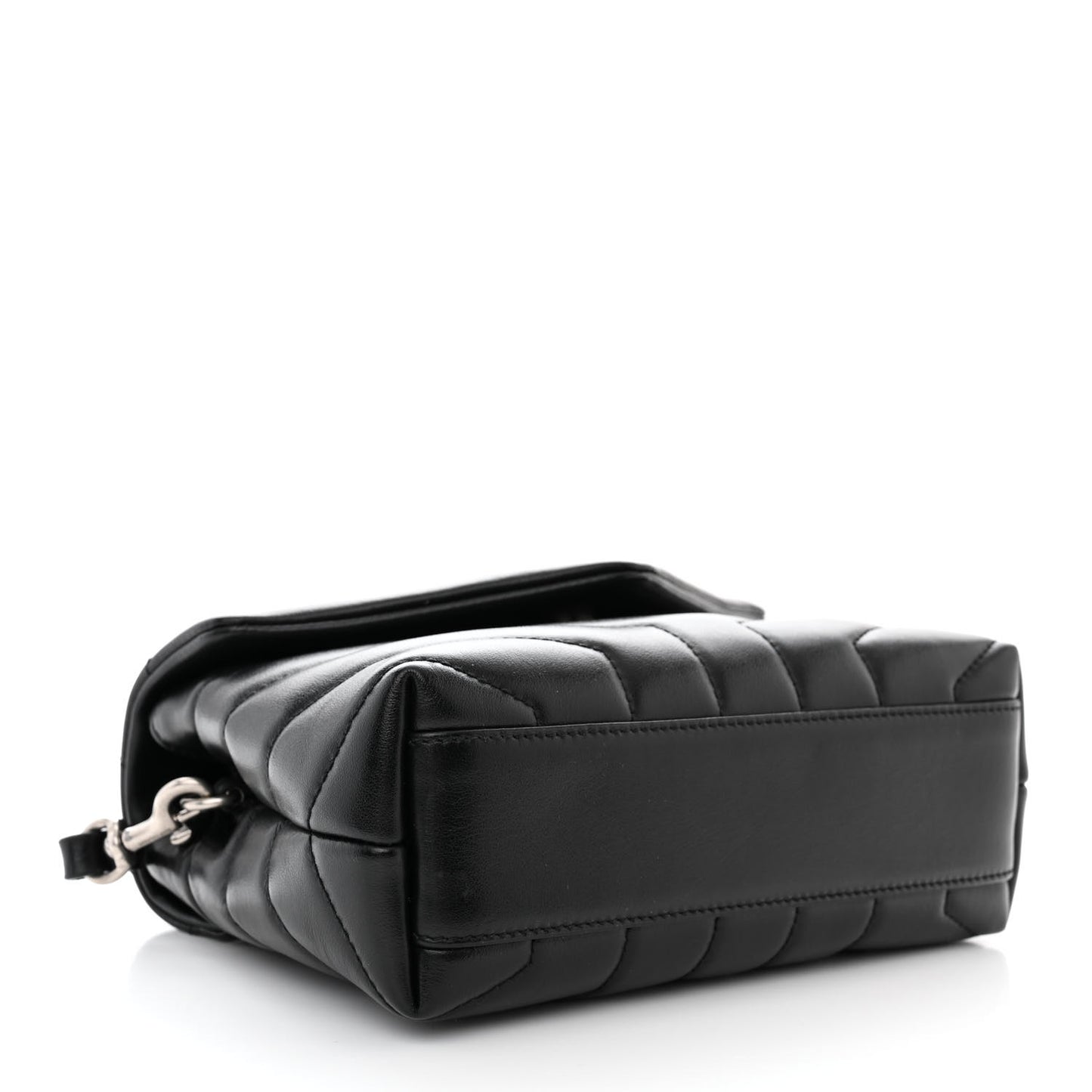 Calfskin Y Quilted Monogram Toy Loulou Crossbody Bag Black