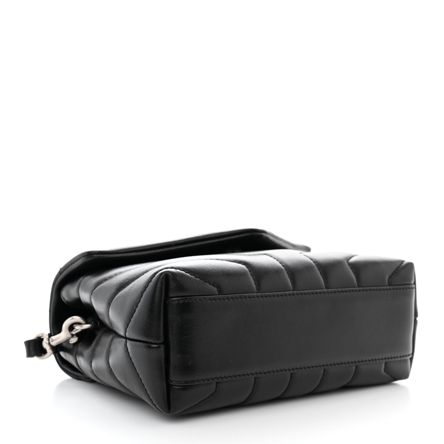 Saint Laurent Calfskin Y Quilted Monogram Toy Loulou Crossbody Bag Black 4 of 10