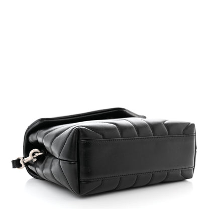 Saint Laurent Calfskin Y Quilted Monogram Toy Loulou Crossbody Bag Black 4 of 10