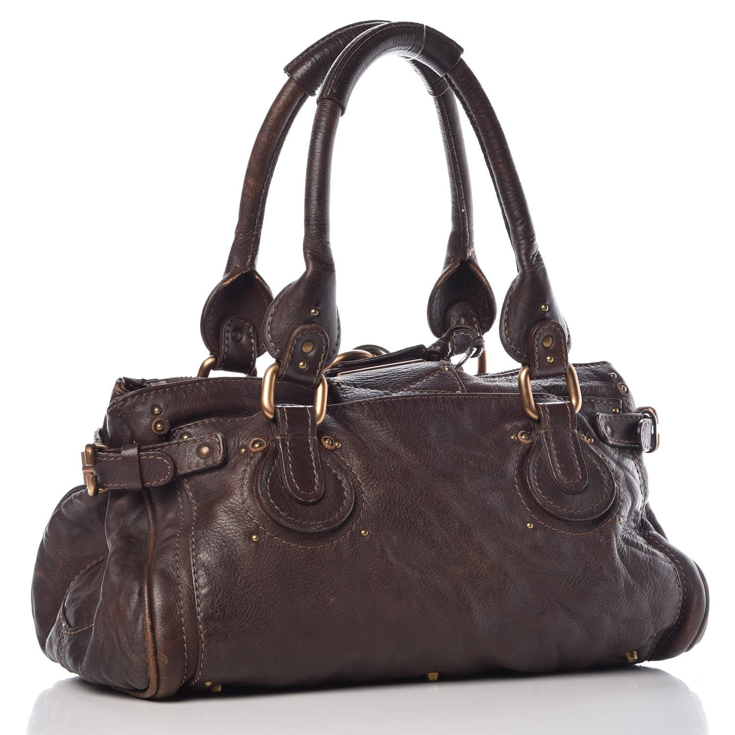 Chloe Calfskin Medium Paddington Satchel Chocolate 3 of 25