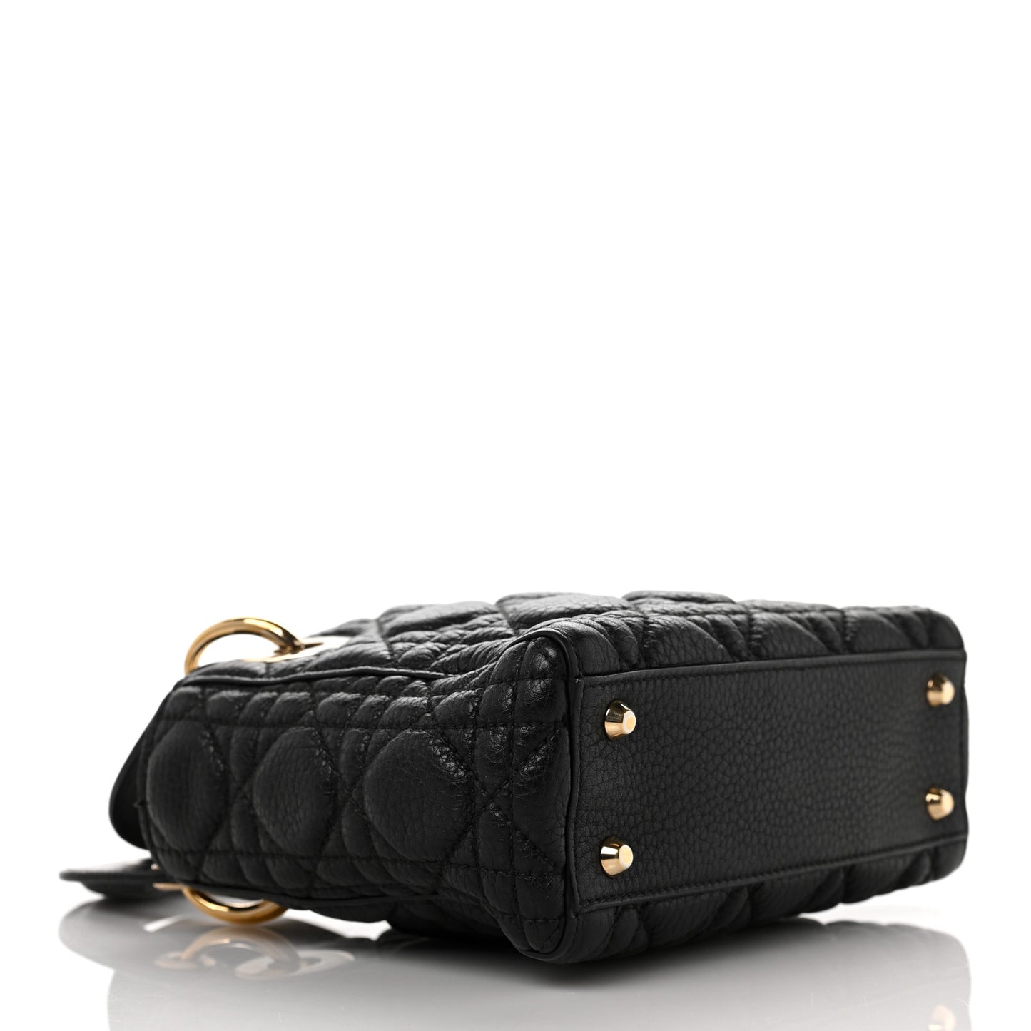 Calfskin Cannage Mini Lady Dior Black