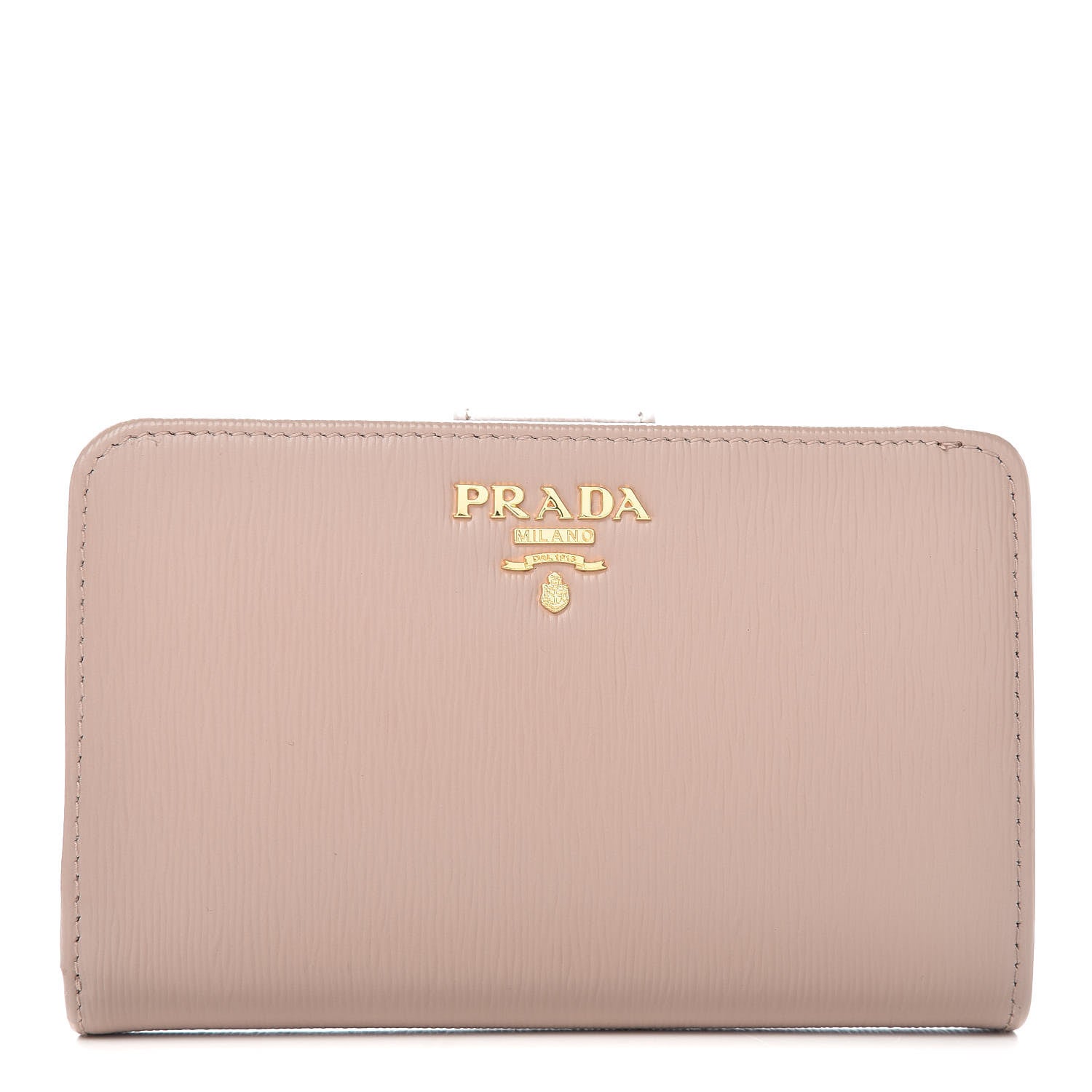 Prada Vitello Move Metal Zip Around Wallet Cammeo 1 of 8