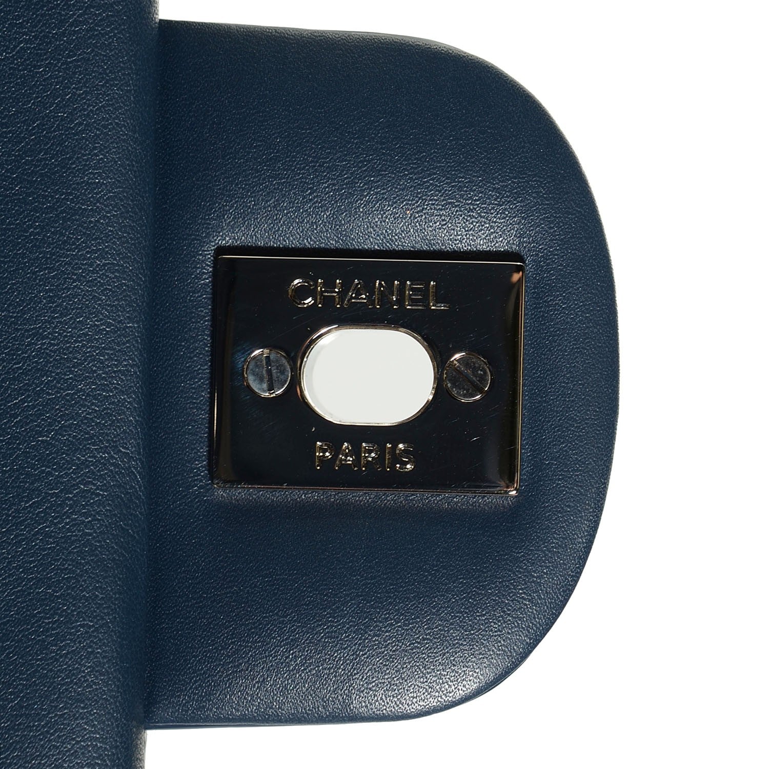 Chanel Patent Chevron Quilted Mini Rectangular Flap Navy Blue 7 of 8