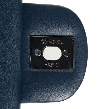 Chanel Patent Chevron Quilted Mini Rectangular Flap Navy Blue 7 of 8