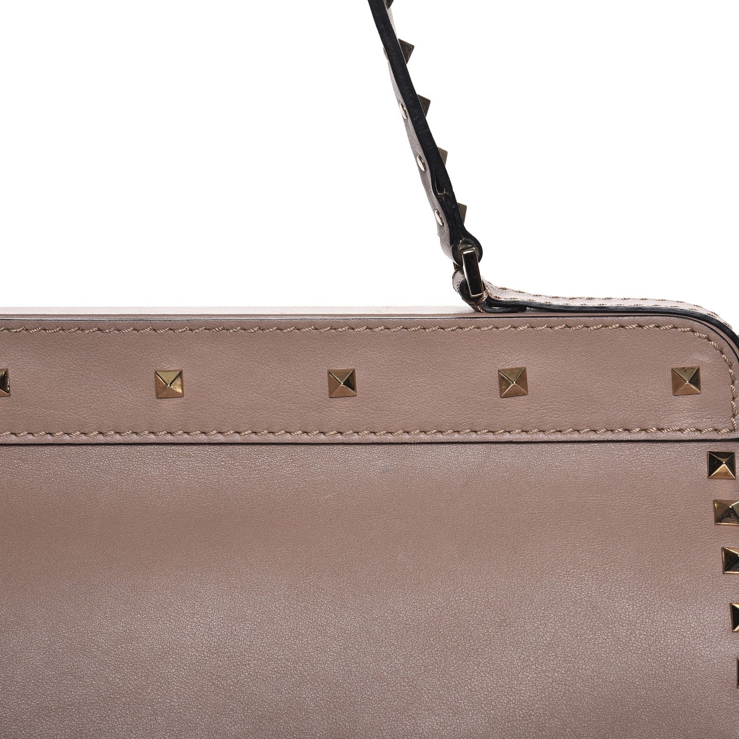 Valentino Garavani Nappa Rockstud Frame Handle Bag Poudre 9 of 11