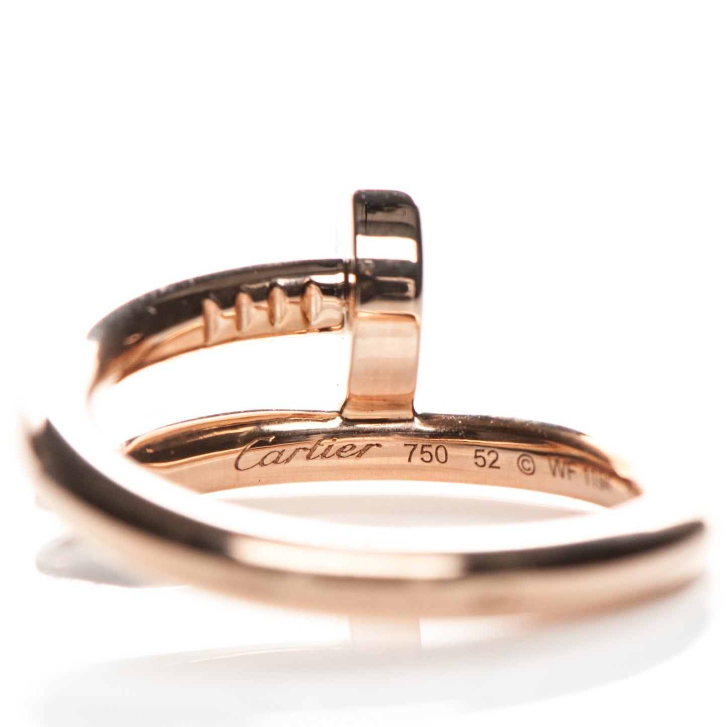 18K Pink Gold Juste Un Clou Ring 52 6