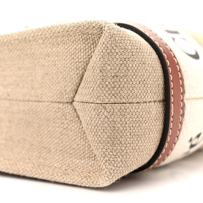 Chloe Cotton Calfskin Mini Woody Ribbon Tote White Brown 9 of 10
