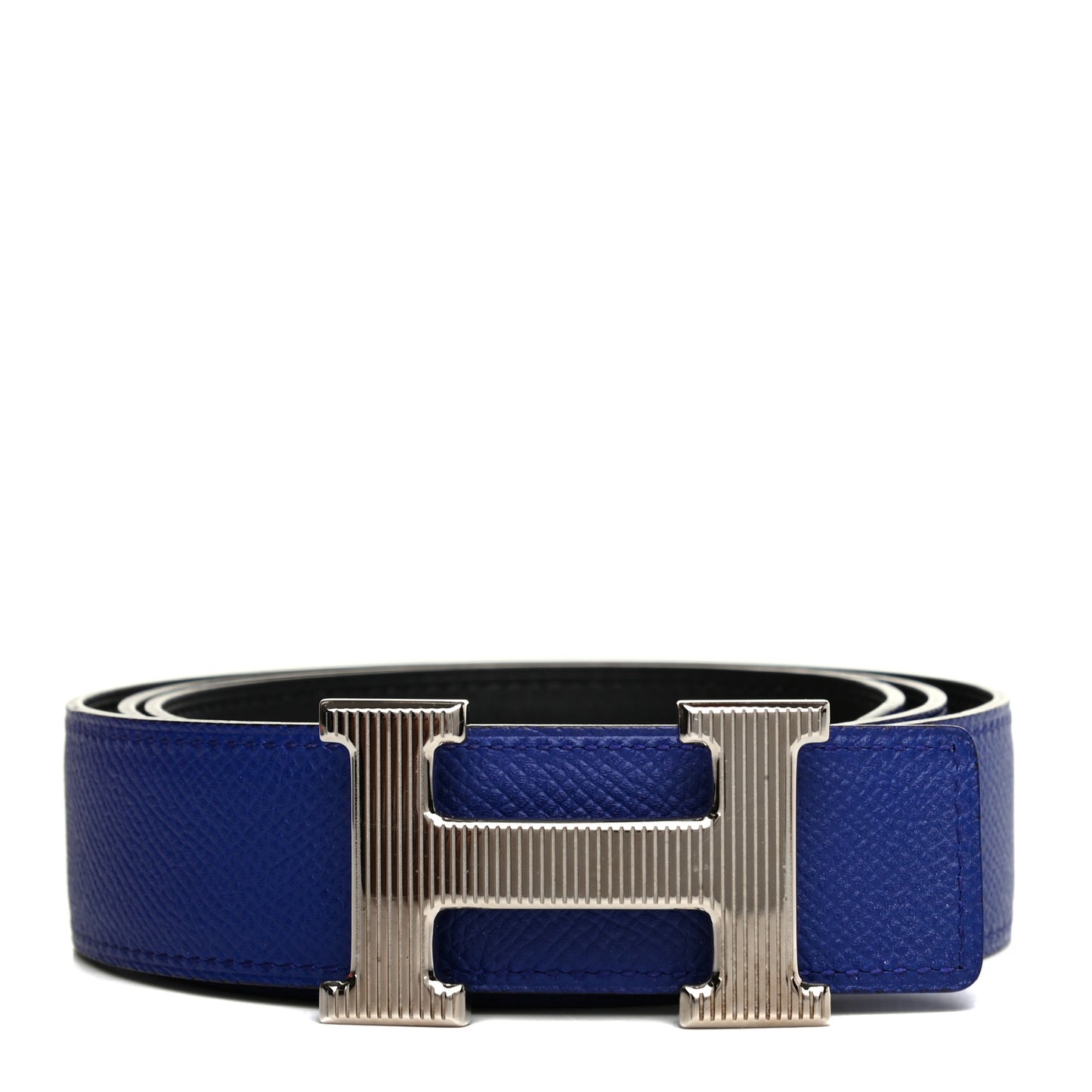 Epsom Swift 32mm Strie H Belt 95 Bleu Electrique Black