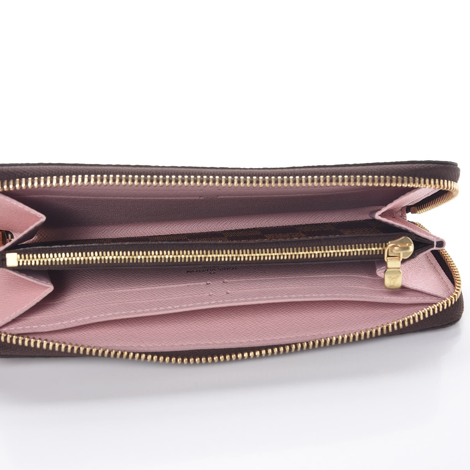 Louis Vuitton Damier Ebene Clemence Wallet Rose Ballerine 4 of 6