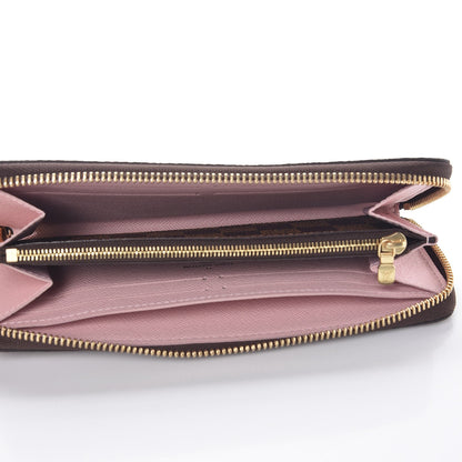 Louis Vuitton Damier Ebene Clemence Wallet Rose Ballerine 4 of 6