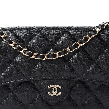 Chanel Caviar Quilted Flap Phone Holder With Chain Black 12 of 13