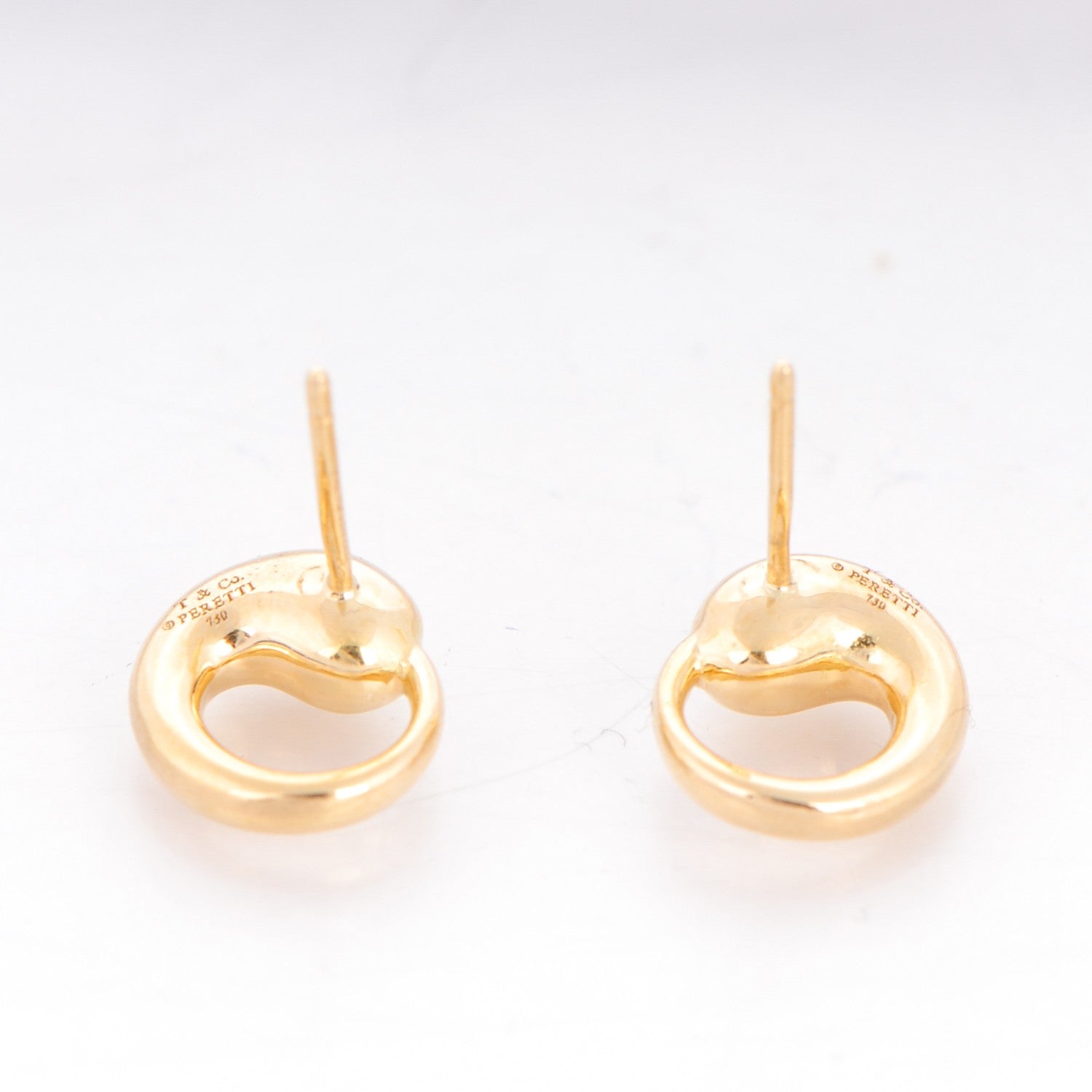Tiffany 18K Yellow Gold Elsa Peretti Eternal Circle Earrings 3 of 4