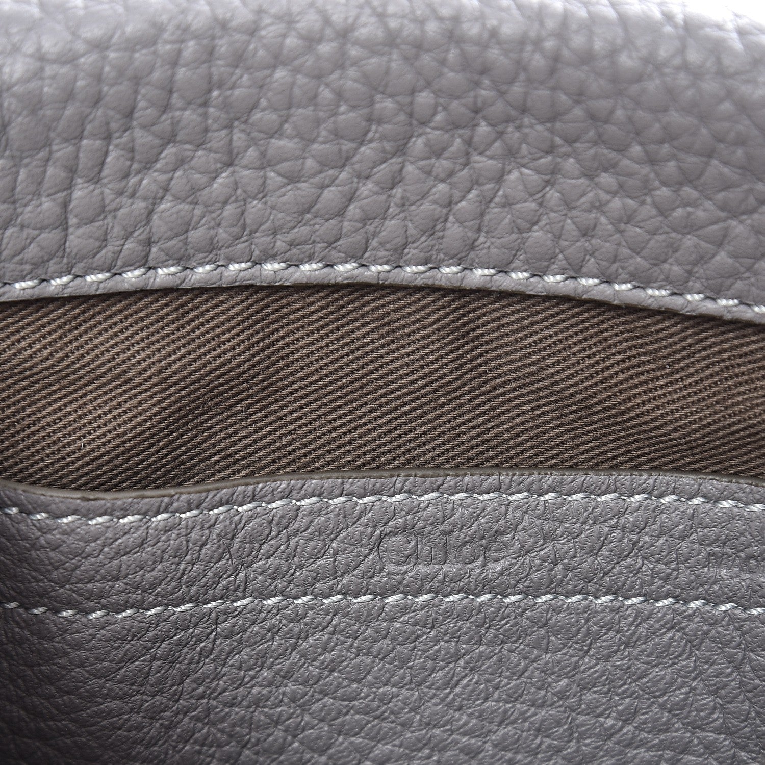 Chloe Calfskin Mini Marcie Round Crossbody Bag Cashmere Grey 6 of 7