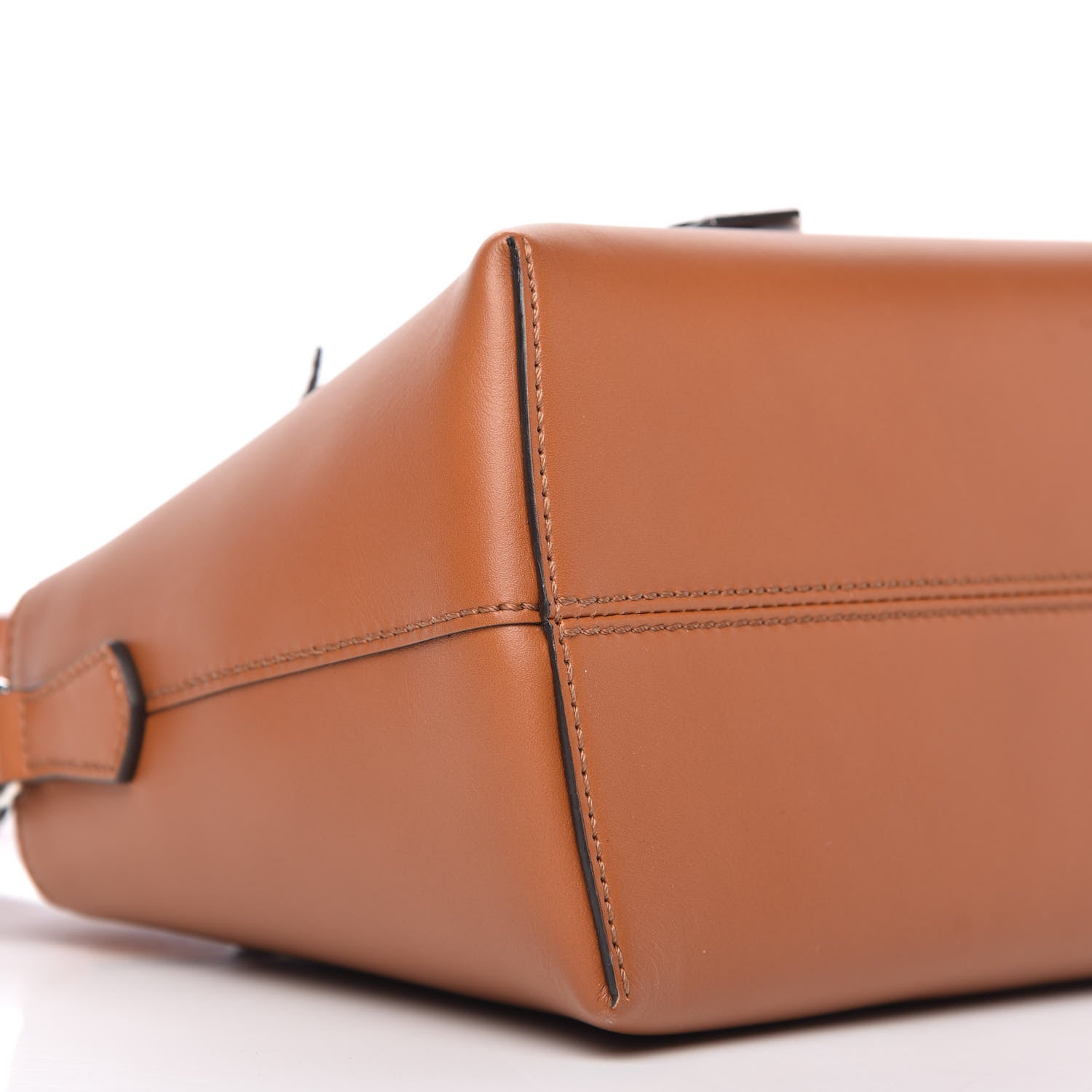 Fendi Vitello King Logo Embossed Medium By The Way Boston Bag Cuoio 6 of 9