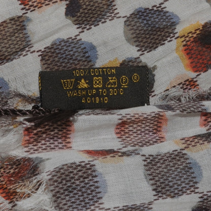 Louis Vuitton Cotton Painted Damier Etole Stole Scarf Marron 6 of 6
