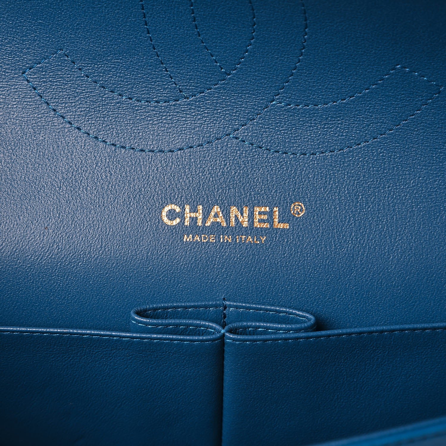 Chanel Lambskin Quilted Jumbo Double Flap Blue 7 of 9