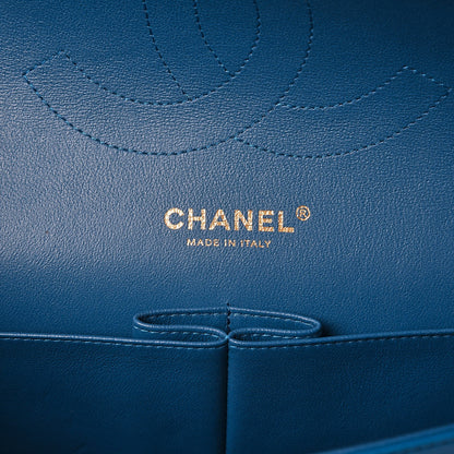 Chanel Lambskin Quilted Jumbo Double Flap Blue 7 of 9