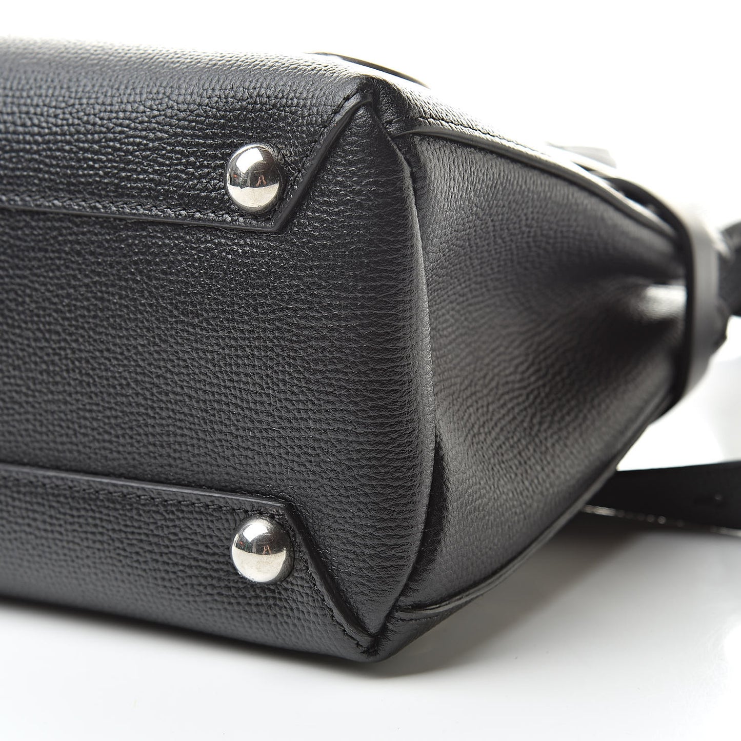 Grainy Calfskin House Check Grommet Baby Banner Tote Black