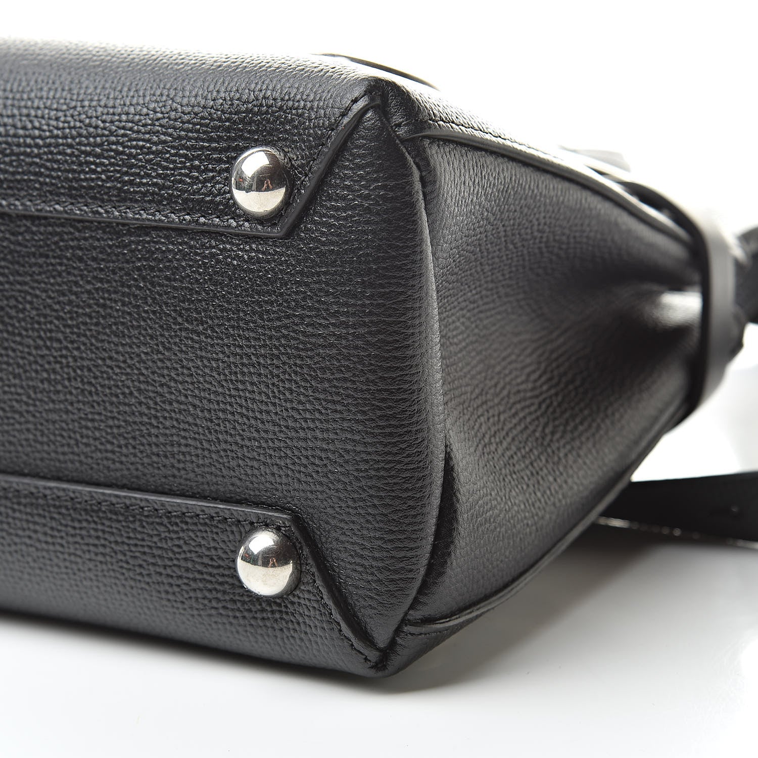 Burberry Grainy Calfskin House Check Grommet Baby Banner Tote Black 11 of 11