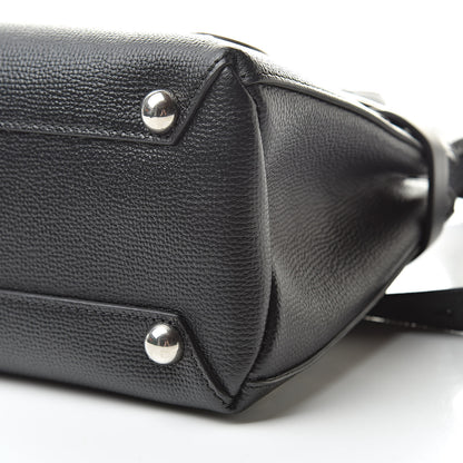 Burberry Grainy Calfskin House Check Grommet Baby Banner Tote Black 11 of 11