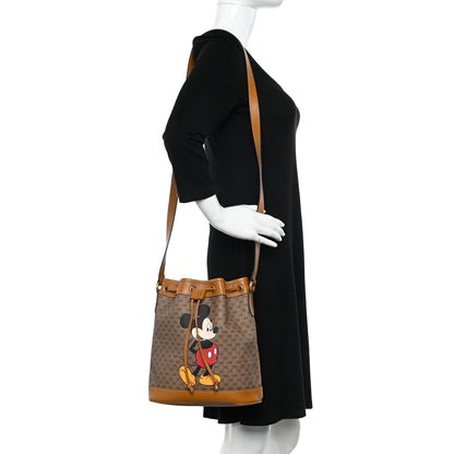 Gucci X DISNEY Mini Vintage GG Supreme Monogram Bucket Bag Beige Vintage Sun Oil 2 of 10