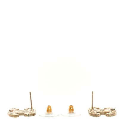 Chanel Pearl CC Earrings Light Gold 4 of 4