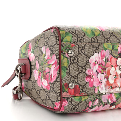 Gucci GG Supreme Monogram Blooms Small Boston Beige Multicolor Dry Rose 9 of 11