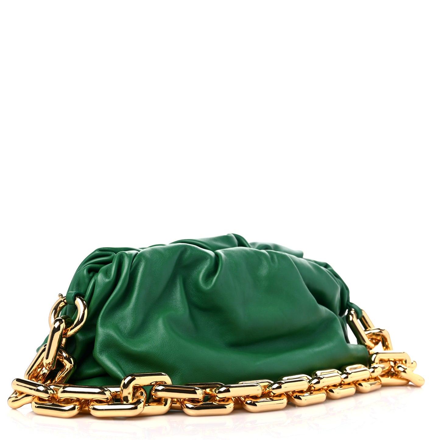 Calfskin The Pouch Chain Racing Green