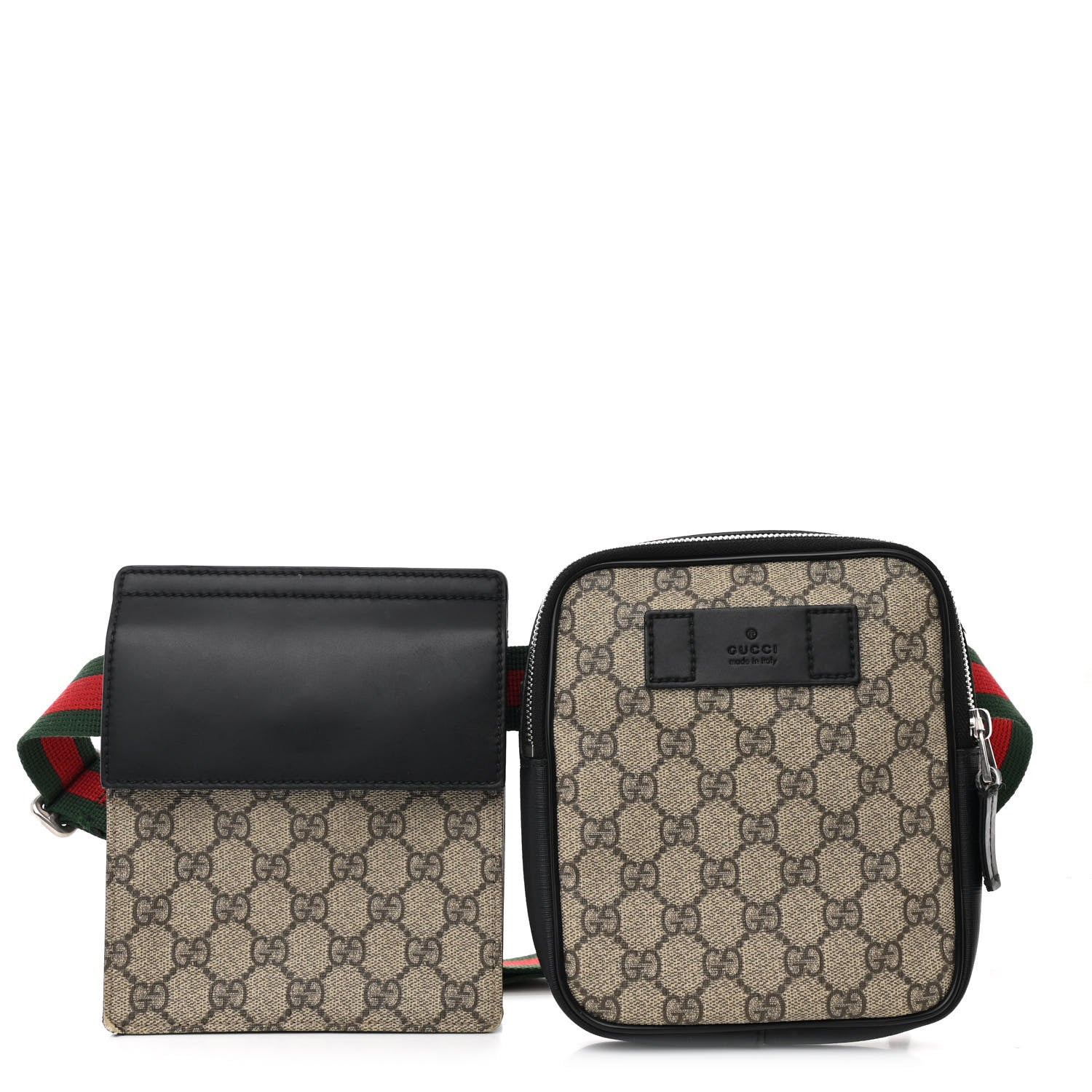 Gucci GG Supreme Monogram Web Belt Bag Black 1 of 16
