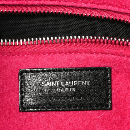 Saint Laurent Wool Rive Gauche Tote Fuchsia 6 of 13