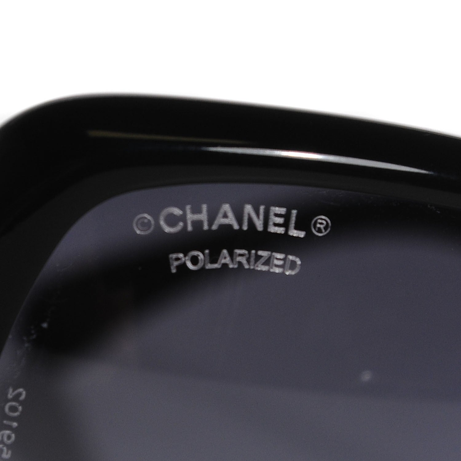 Chanel Crystal Baguette Polarized Square Sunglasses 5308-B Black 6 of 6