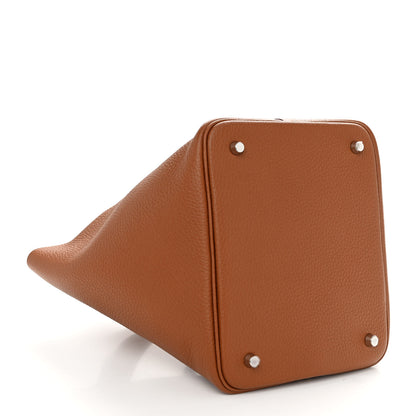 Hermes Taurillon Clemence Picotin Lock 22 MM Gold 4 of 11