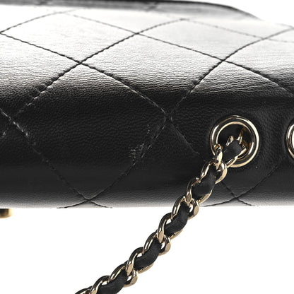 Chanel Lambskin Stitched Quilted Flap Black 11 of 11