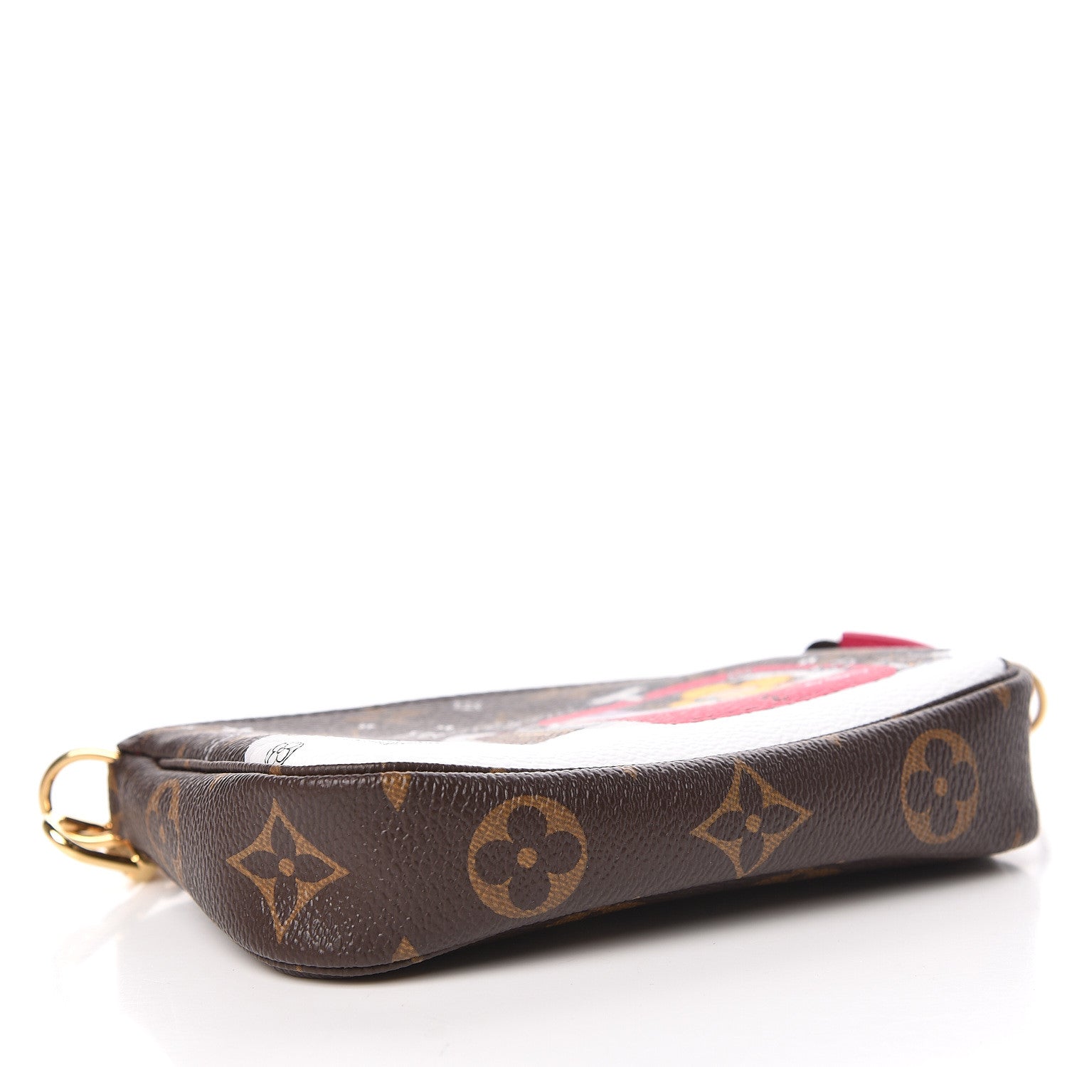 Louis Vuitton Monogram 2019 Christmas Animation Mini Courchevel Pochette Accessories Fuchsia 4 of 8