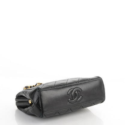 Chanel Lambskin Quilted Framed Evening Bag Black 4 of 8
