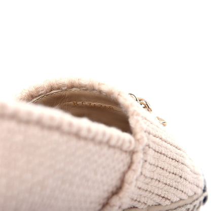 Chanel Knitted Wool Lambskin Chain CC Espadrilles 36 Beige Black 11 of 11