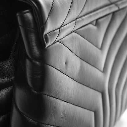 Saint Laurent Calfskin Y Quilted Monogram Medium Loulou Chain Satchel Black 8 of 8