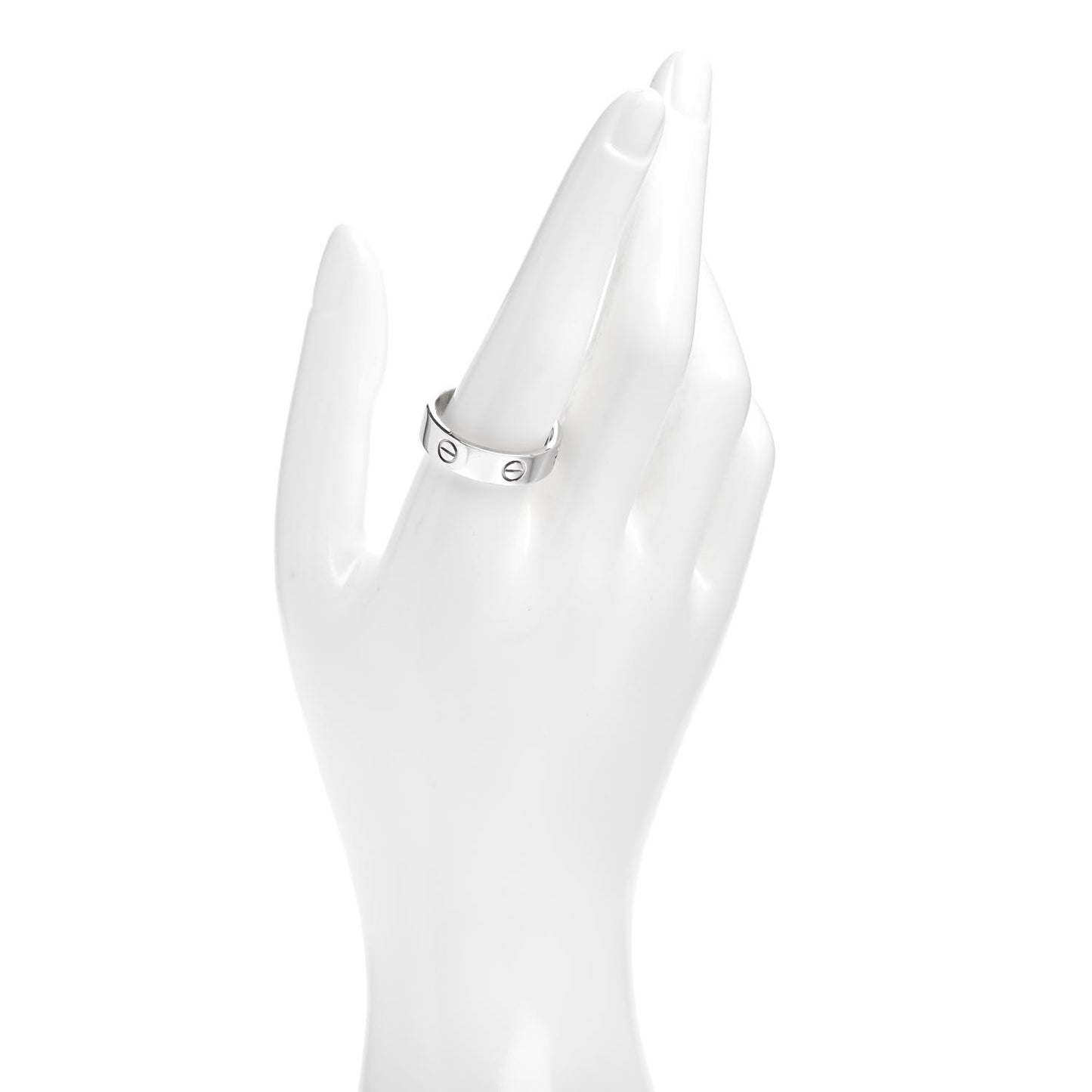 18K White Gold 5.5mm LOVE Ring 64 10.75
