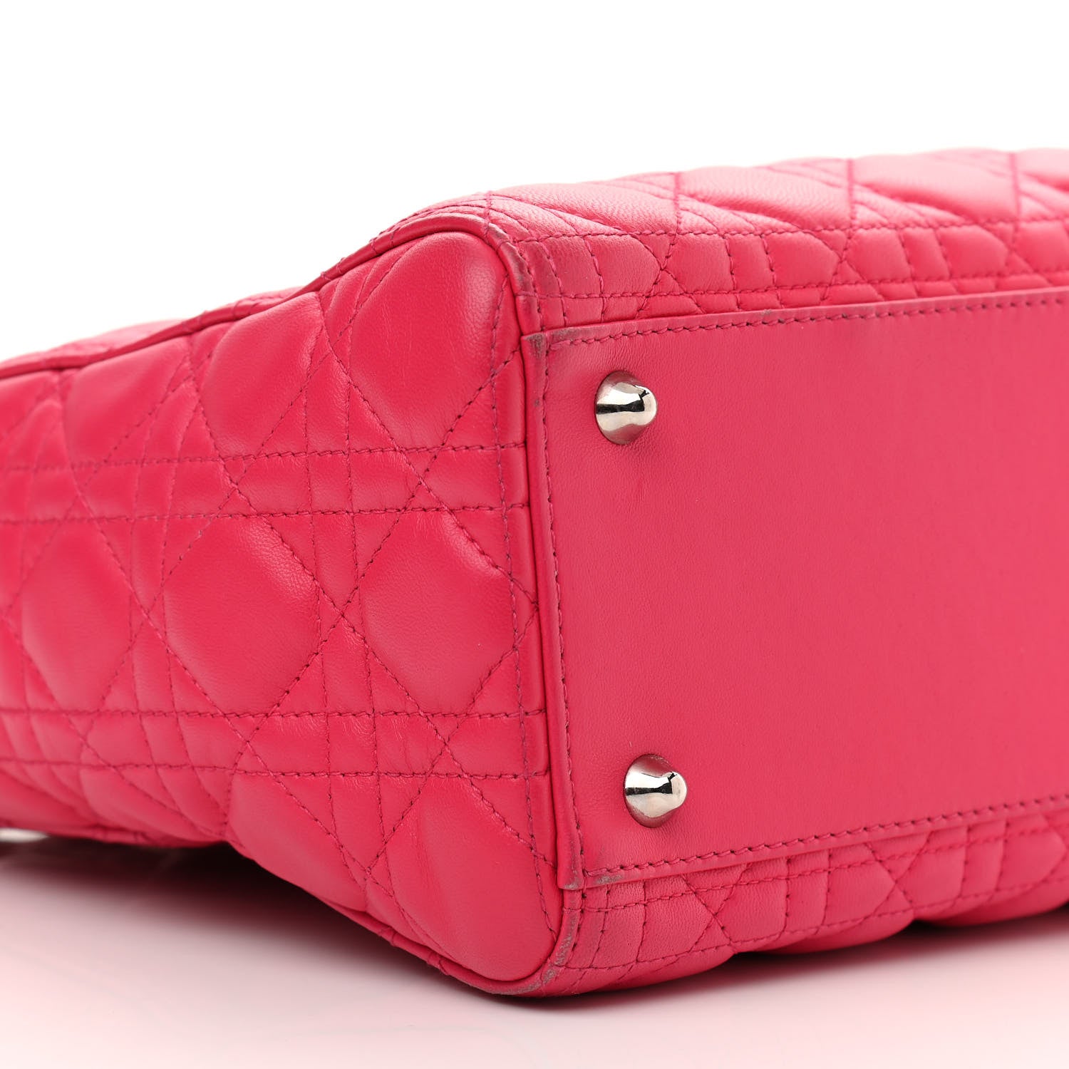 Christian Dior Lambskin Cannage Large Lady Dior Fuchsia 9 of 17