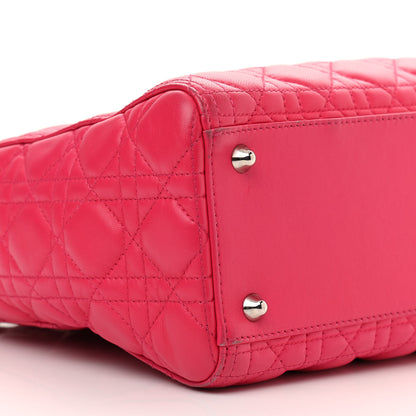 Christian Dior Lambskin Cannage Large Lady Dior Fuchsia 9 of 17