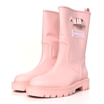 Louis Vuitton Rubber Calfskin Territory Flat Boots 39 Pink 3 of 8