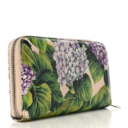 Dolce & Gabbana Dauphine Floral Print Zip Around Wallet Multicolor 3 of 10