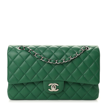 Chanel Lambskin Quilted Medium Double Flap Green 1 of 12