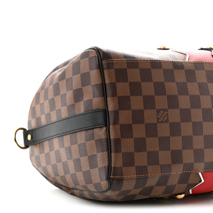 Louis Vuitton Damier Ebene Karakoram Speedy Bandouliere 30 9 of 10