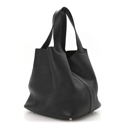 Hermes Taurillon Clemence Picotin Lock 22 MM Black 3 of 12
