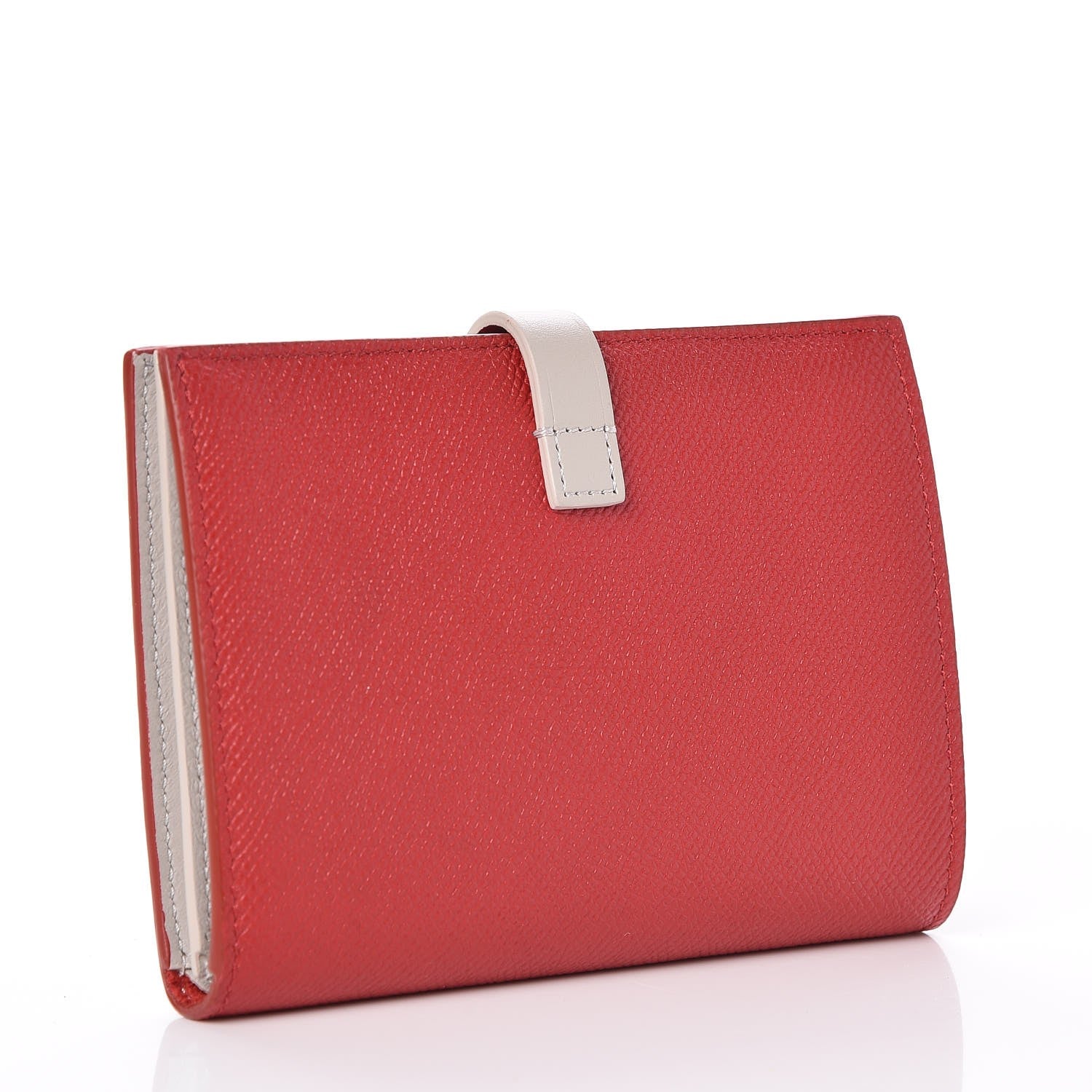 Celine Grained Calfskin Medium Multifunction Strap Wallet Pop Red 3 of 6