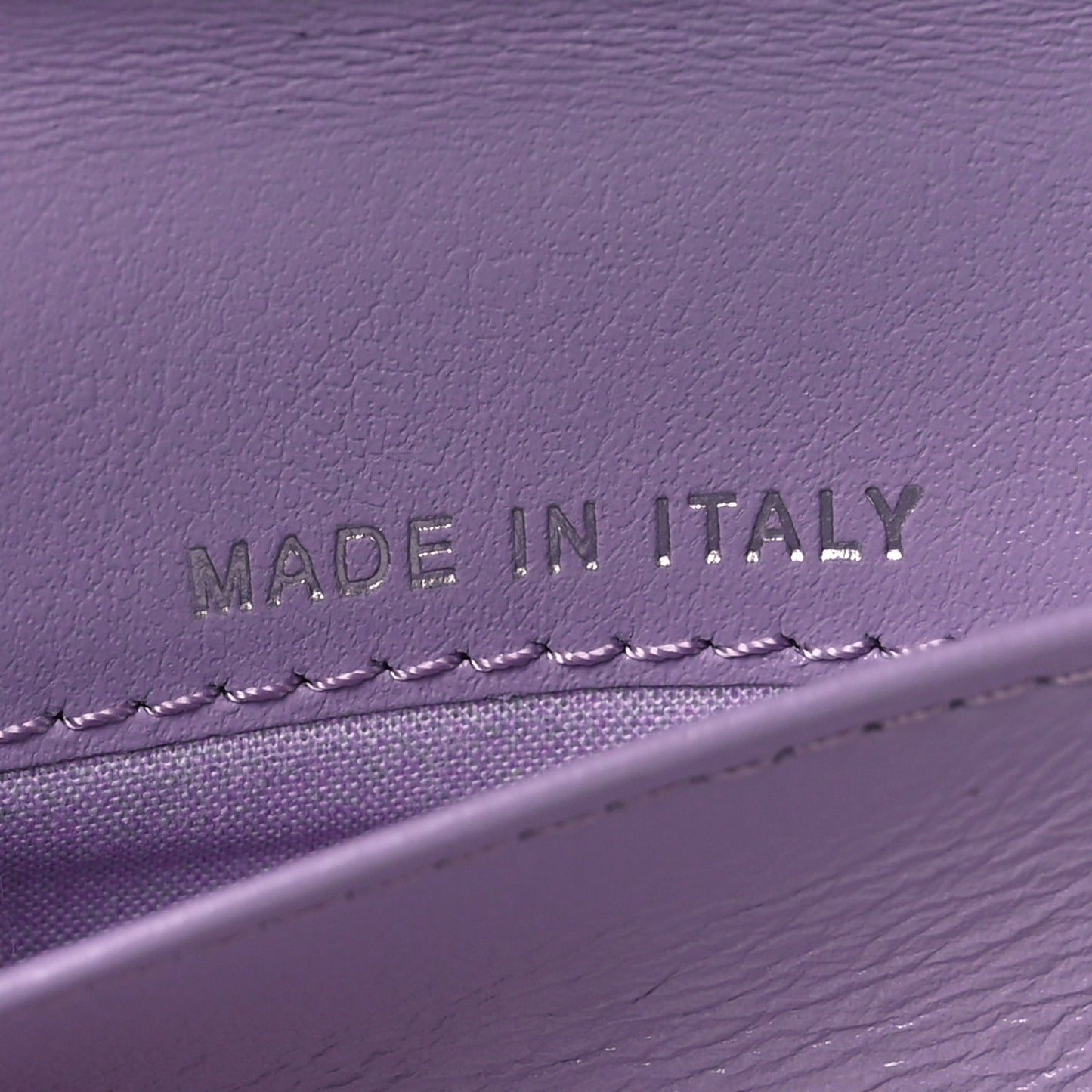 Caviar Quilted CC Logo Double Flap Wallet Light Purple